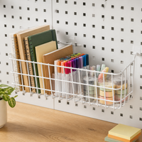 Pegboard Hanging Basket for Retail Display, Multi-layer Storage Organizer