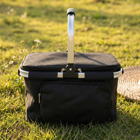 Lunch Box Cool Bag for Car and Picnic Basket, Foldable Oxford Cloth Shopping Bags for Meal Prep, Takeaway Hot Cold Handheld Portable Carrier