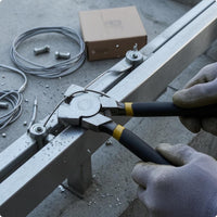 Cross-Clamping Head Wire Clamp Pliers Manual Mesh Clamp Pliers Insulated Handle Ergonomic Design