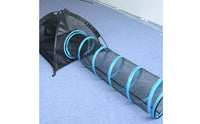 3 Pieces Pet Activity Tunnel Set Portable Mesh Playpen with Tunnel Easy to Fold Tent for Cats, Small Animals, Backyard