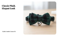 Plaid Bow Tie Cat Lightweight and Comfortable Cat with Bow Tie Soft Material Pet Supplies for Cats, Small Pets, Daily Wear, Indoor, Travel