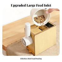 Easy To Clean Bird Husk Separator Adjustable Fan Speed Bird Cleaner Machine USB Rechargeable Parrot Food Dehusker Pull-out Drawer