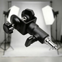 Clamping Device with Threaded Connector Matte Dark Clamp with Mounting Column Camera Mount for Videographers