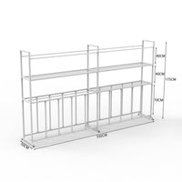 Metal Frame Exercise Equipment Storage Rack Large Capacity Exercise Ball and Mat Holder Stable Structure Commercial Gym Storage Unit Heavy Duty for Dance Studio