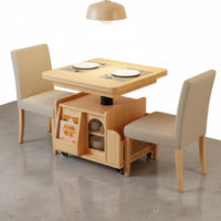 Multifunctional Mobile Folding Coffee Table Space Saving Convertible Coffee Dining Table for Small Apartment Dwellers