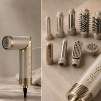 Allall-Purpose Hot Air Brush Hair Dryer Salon-Style Hair Styler with Attachments Multi-Function Multifunction