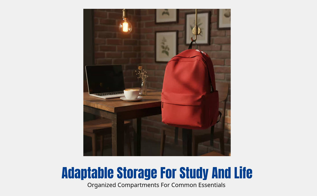 Urban Minimalist Backpack, Nylon School Bag, Breathable, Water-Resistant, for Teens, Travel, Random Color
