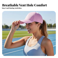 Ponytail Hat Breathable High Ponytail Hair Opening Cap Customizable Fit Quick Dry Running Hat for Runners, Athletes, Tennis, Outdoor Activities