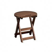 Foldable Wooden Stool Easy to Stow-Away Wooden Stool Outdoor Furniture Hinged Solid Wood