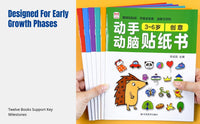 Sticker Activity Book Set for Early Childhood, Hands-On Mind Training, Attention Development, Early Learning