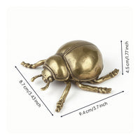 Figurine Carved Brass Retro Desktop Ornament for Tea Table