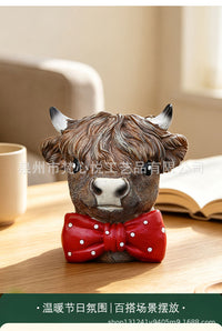 Highland Yak Ornament Resin Craft Christmas Decoration for Home