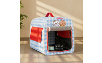 Cat House with Handle Ventilated Portable Cat Den Kennel Cozy Crate Spacious for Cats, Indoor, Home