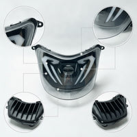 LED Motorcycle Headlight Black Light Finned for Night Riding