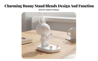 Cute Hare Phone Holder Hands Viewing Hare Phone Holder Universal Compatibility Desktop Figurine for Couples, Women, Bedroom, Home, Nightstand