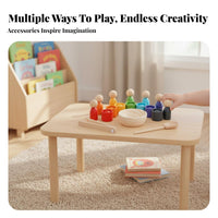 Color Sorting Toy Set Educational Philosophy Following Color Sorting Balls and Cups Set Early Learning Wooden Ball and Cup Game for Young Children