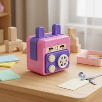 Cartoon Password Teaches Saving Password Money Box Great Savings Tokens and Bill Bank for Preschoolers