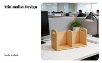 Space-Saving Partitioned Book Organizer Sturdy Build Multi-Compartment Book Organizer Long-Lasting Construction Desktop Organizer Accessiblereach Design for Students, Readers, Teachers, Bay Window, Study Room, School, Bedroom