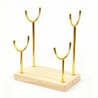 Jewelry Stand with Wooden Base Sturdy Necklace Organizer Stand Sturdy