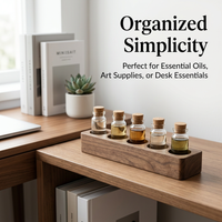 Essential Oil Holder Organizer, Wooden Rack for Desktop Storage Wood Display Stand for Perfume and Countertop Use