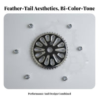 Cycle Chainring Lightweight Design Bike Crankset Plate Dragon Tail Chainwheel Electroplated Surface Single Speed Sprocket