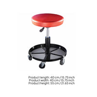 Automotive Stool with Tool Tray Padded Rolling Stool with Tool Tray Heavy Duty for Auto Repair Shop