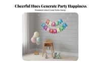 Battery Operated light-emitting diode Birthday Banner long-lasting illuminated Birthday Bunting Crown Design Party Supply Energy Saving for Children, Parents, Family Members, Photo Backdrop, Home Decor