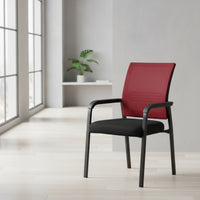 Office Chair with Mesh Back Space-Saving Stackable Chair Padded for Professionals, Students, Reception Area