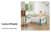 Kindergarten Rest Bed Space-Saving Solid Wood Young child's Bed Guardrails Preschool Sleeping Cot for Young Children, Preschoolers, Classroom, Nursery