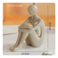 Romantic Modern Couple Statue Creative Design Abstract Human Figurine Minimalist Art Ornament for Couples, Living Room, Bedroom, Entryway, Office