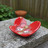 Attracts Butterflies & Bees Butterfly Puddler Weather Resistant Bee Watering Station Easy to Clean Ceramic Butterfly Water Dish Includes Glass Marbles for Gardeners, Nature Lovers, Backyard, Flower Bed, Patio
