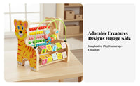 Educational Preschool Math Learning Toy Multi-Functional Multifunctional Abacus Toy Solid Wood Construction for Preschoolers, Kindergarten