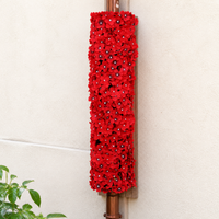 Artificial Tree Bark Pipe Cover with Decorative Plants for Indoor Column Beautification