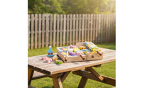 Wooden Barbecue Playset Educational Wooden Barbecue Play Set Realistic Design Grill Toy for Playroom, Kindergarten