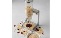 Countertop Grain Dispenser Stainless Steel and Dry Food Dispenser Clear Containers Kitchen Storage