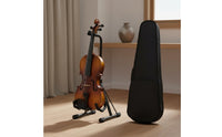 With Case 4/4 Violin Set Solid Wood Acoustic Violin Complete Accessory Pack Full Size Fiddle Kit Glossy Finish for Beginners, Students, Practice, Music Class