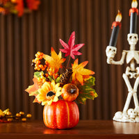 Halloween Maple Leaf and Pumpkin Decoration Set for Autumn Festival
