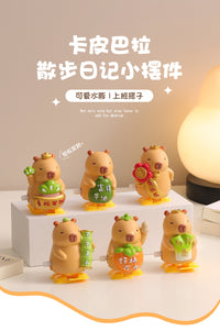 Capybara Wind-Up Desktop Ornament, Cute and Stress-Relieving Resin Figure