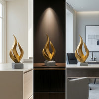 Flame Sculpture Modern Tabletop Ornament Contemporary Flame Statue for Interior Designers, Cabinet