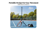 Indoor/Outdoor Use Topspin Tennis Practice Aid Builds Muscle Memory Portable Tennis Training Aid Height Adjustable for Beginners, Home