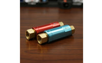 2 Pieces Residual Brake Pressure Valve with Fittings Anodized Drum Brake Valve Red Inline for Car Builders, Garage Builds
