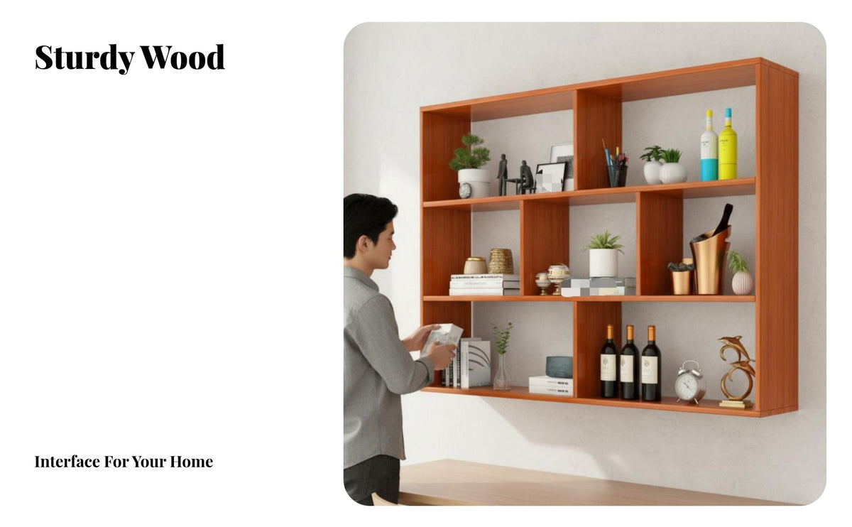 Space-Saving interlocking Storage Cube Multi-Purpose shelving unit Sturdy Construction Wall Shelf Combinable Design for Students, Homeowners, Families, Bedroom, Living Room, Playroom, Closet
