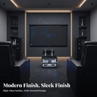 6U Audio Equipment Metal Rack Frame Construction Wall Mountable Sound System Cabinet 100kg Load Capacity Karaoke Machine Stand for DJs, Home Studio