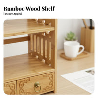 Multi-Tier organizer with Drawer Space-Saving Desktop Organizer Multifunctional