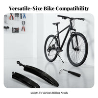 2 Pieces Mountain Bike Mudguard Set PP Material Mountain Bike Mudguard Set Weather-Resistant Protection Quick Release Bike Fenders for Muddy Trails