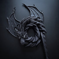 Dragon Wreath with Wing Textured Dragon Wreath Spooky for Bedroom