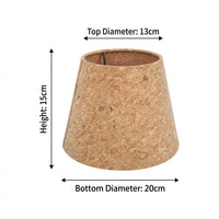 Lampshade for Table Lamps with Leather and Wood Chip Texture, Detachable Light Shade for Bedroom and Study Room, Warm Finish