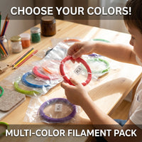Filament Refill, Standard PLA Material for Artists Creative Drawing, Multicolor Colors, 1.75mm Diameter, 5 Meter Length, Vacuum Packed