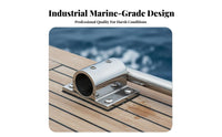 Square Base Stanchion Mount Long-Lasting in Saltwater Stainless Steel Tube Base Stainless Steel Handrail Stanchion Anti