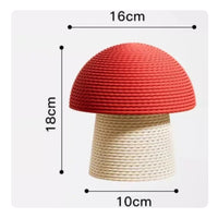 Scratch-Resistant Red Toadstool Cat Tree Sturdy and Stable Toadstool Cat Scratching Post With Dangling Toy Pet Furniture Space-Saving for Kittens, Small Cats, Living Room, Bedroom